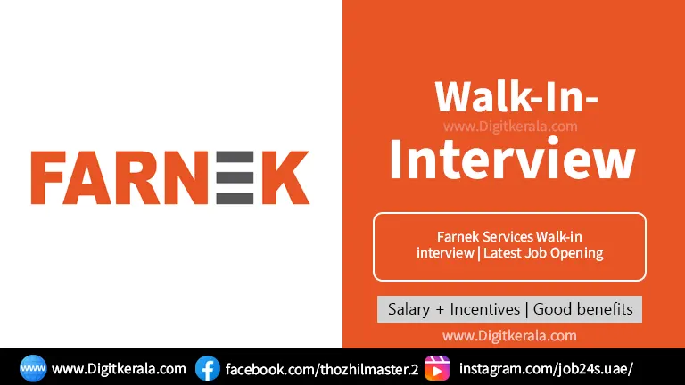 Farnek Services Walk-in interview | Latest Job Opening 2024