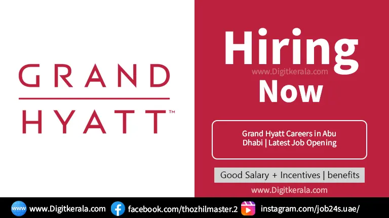 Grand Hyatt Careers in Abu Dhabi | Latest Job Opening 2024