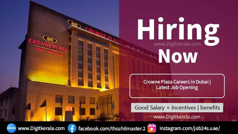 Crowne Plaza Careers in Dubai | Latest Job Opening 2024