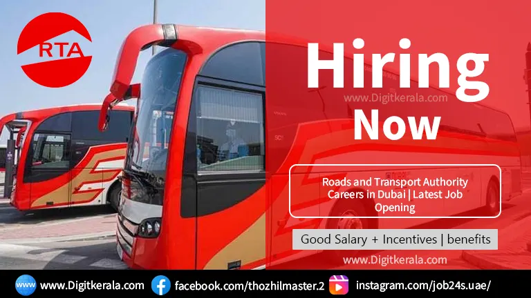 Roads and Transport Authority Careers in Dubai | Latest Job Opening 2024